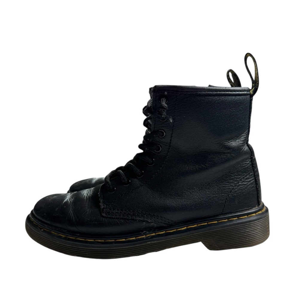Dr Martens‎ Junior 1460 Softy T Leather Lace Up Combat Boots Black Size 2 EUR 33